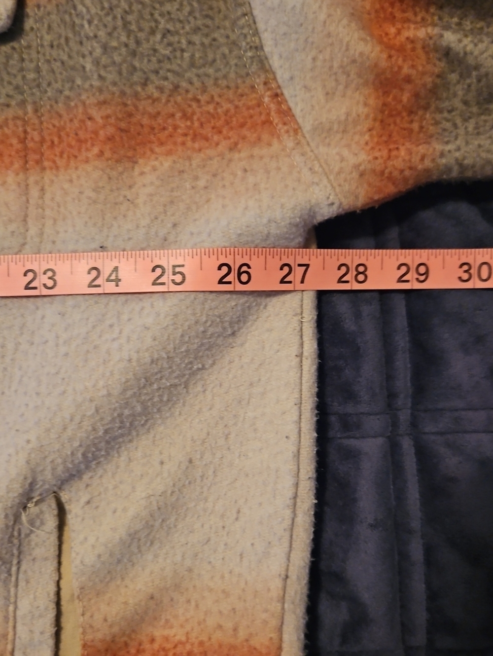 Free People Ruby Sweatshirt Shacket, Stone Serape Stripe, Southwestern, L, Cozy - Picture 8 of 10